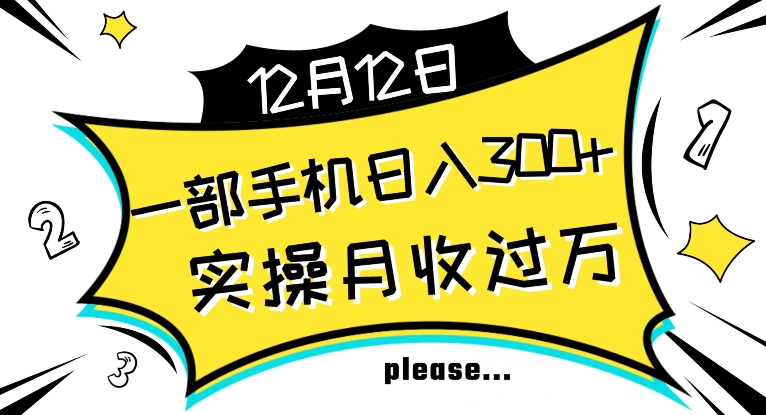 【全网变现首发】新手实操单号日入500+，渠道收益稳定，项目可批量放大【揭秘】-铭创资源库