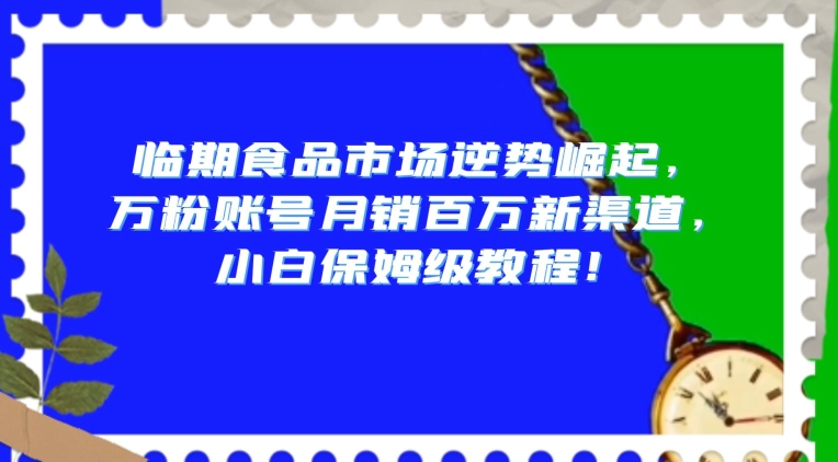 临期食品市场逆势崛起，万粉账号月销百万新渠道，小白保姆级教程【揭秘】-铭创资源库
