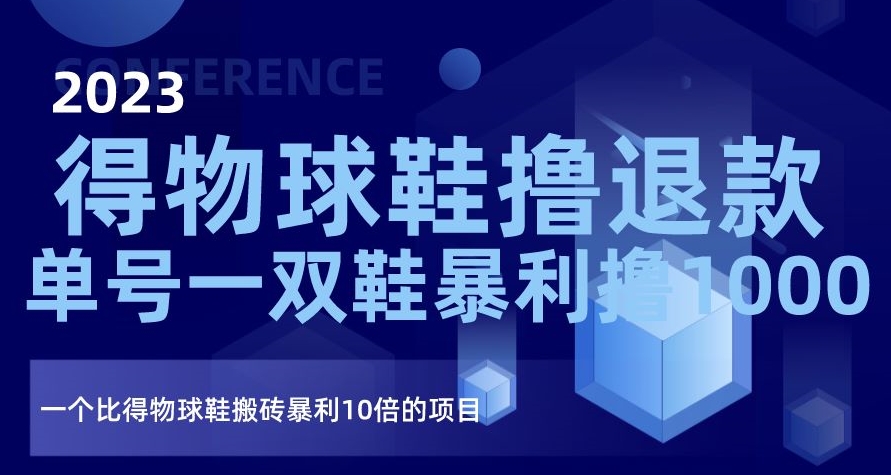 2023得物球鞋撸退款，单号一双鞋暴利撸1000，一个比得物球鞋搬砖暴利10倍的项目【揭秘】-铭创资源库