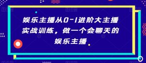 娱乐主播从0-1进阶大主播实战训练,做一个会聊天的娱乐主播-铭创资源库