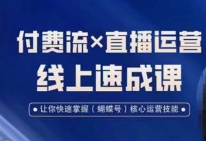 视频号付费流实操课程，付费流✖️直播运营速成课，让你快速掌握视频号核心运营技能-铭创资源库
