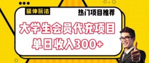 大学生代充会员项目，当日变现300+【揭秘】-铭创资源库