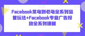 Facebook菜鸟到老鸟全系列运营玩法+Facebook专业广告投放全系列课程-铭创资源库