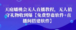 天庭蟠桃会无人直播教程，无人值守礼物收到爆【免费整蛊软件+直播间搭建软件】-铭创资源库