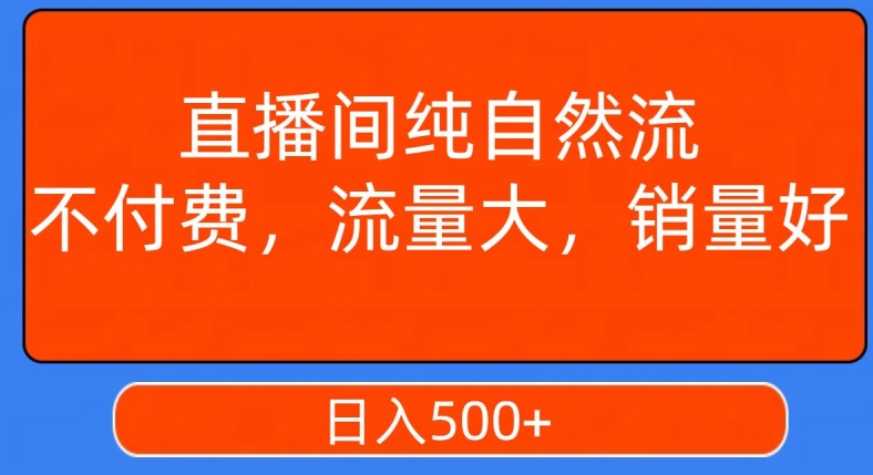 视频号直播间纯自然流，不付费，白嫖自然流，自然流量大，销售高，月入15000+【揭秘】-铭创资源库