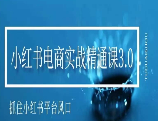 小红书电商实战精通课3.0，抓住小红书平台的风口，不错过有一个赚钱的机会-铭创资源库