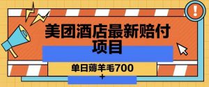 美团酒店最新赔付项目,单日薅羊毛700+【仅揭秘】-铭创资源库