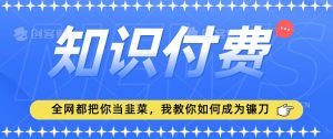 2024最新知识付费项目，小白也能轻松入局，全网都在教你做项目，我教你做镰刀【揭秘】-铭创资源库