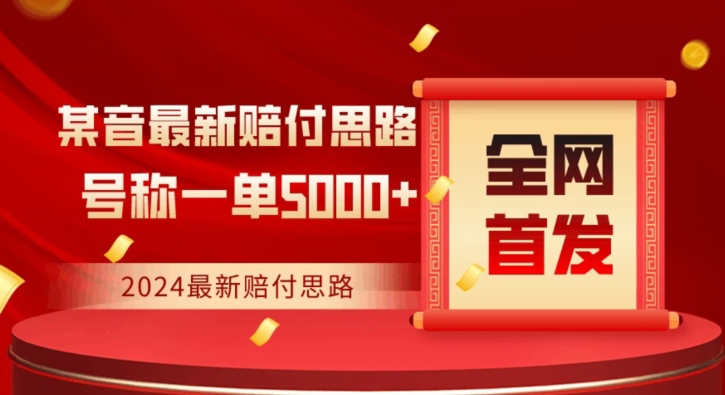 全网首发，2024最新抖音赔付项目，号称一单5000+保姆级拆解【仅揭秘】-铭创资源库