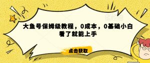 怎么样靠阿里大厂撸金,背靠大厂日入2000+,大鱼号保姆级教程,0成本,0基础小白看了就能上手【揭秘】-铭创资源库