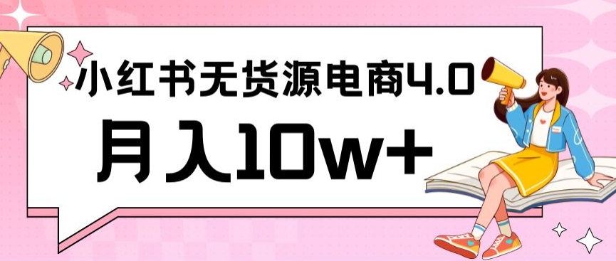 小红书新电商实战，无货源实操从0到1月入10w+联合抖音放大收益【揭秘】-铭创资源库
