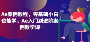 Ae案例教程，零基础小白也能学，Ae入门到进阶案例教学课-铭创资源库
