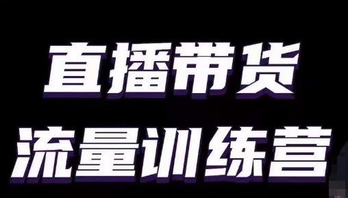 直播带货流量训练营，小白主播必学直播课-铭创资源库