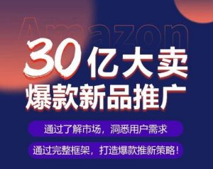 亚马逊·30亿大卖爆款新品推广,可复制、全程案例实操的爆款推新SOP-铭创资源库