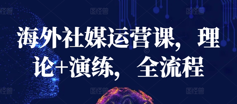 海外社媒运营课，理论+演练，全流程-铭创资源库