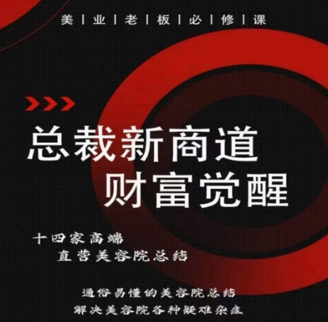 总裁新商道(美业老板必修课)，通俗易懂的美容院总结，解决美容院各种疑难杂症-铭创资源库
