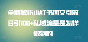 全面解析小红书图文引流日引100+私域流量是怎样做到的【揭秘】-铭创资源库