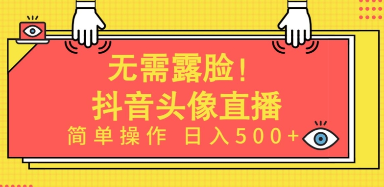 无需露脸，Ai头像直播项目，简单操作日入500+【揭秘】-铭创资源库