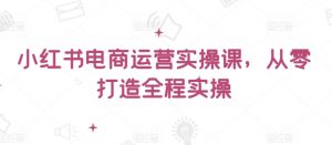 小红书电商运营实操课,从零打造全程实操-铭创资源库