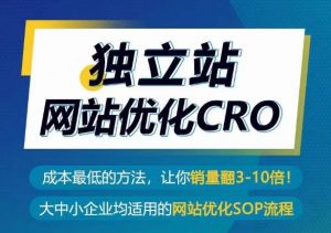 独立站网站优化CRO,成本最低的方法,让你销量翻3-10倍-铭创资源库