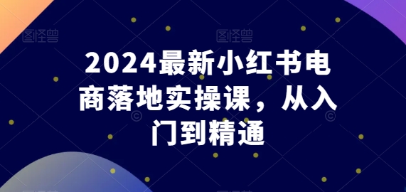 2024最新小红书电商落地实操课，从入门到精通-铭创资源库
