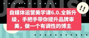 自媒体运营美学课6.0.全新升级,手把手带你提升品牌审美,做一个有调性的博主-铭创资源库