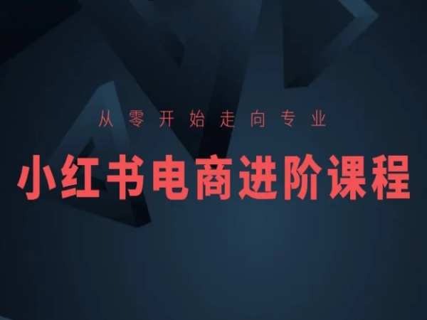 从零开始走向专业，小红书电商进阶课程-铭创资源库