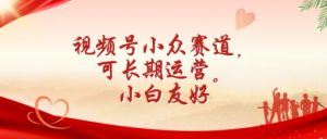 视频号小众赛道，可长期运营，小白友好【揭秘】-铭创资源库