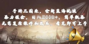 手游三国杀最新蓝海玩法,简单粗暴,无需复杂的操作和技术,看完即可上手【揭秘】-铭创资源库