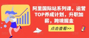 阿里国际站系列课，运营TOP养成计划，升职加薪，跨境掘金-铭创资源库