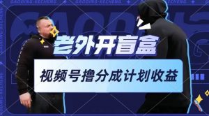 老外开盲盒视频，撸视频号分成计划收益，每天只需一小时，新手小白轻松上手【揭秘】-铭创资源库