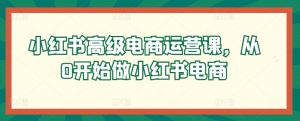 小红书高级电商运营课,从0开始做小红书电商-铭创资源库