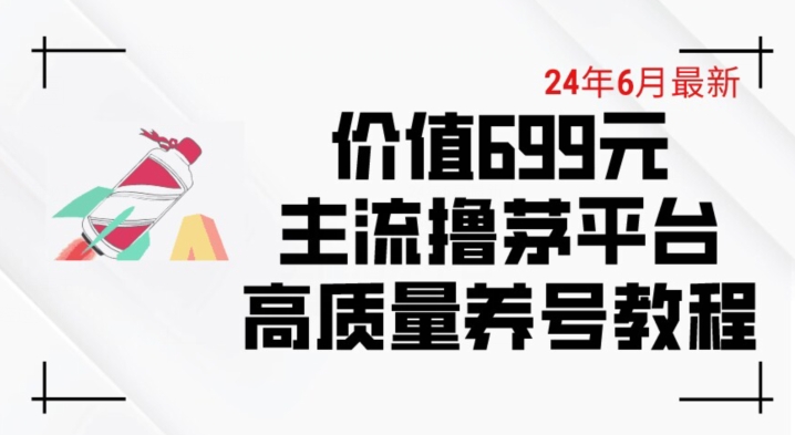6月最新价值699的主流撸茅台平台精品养号下车攻略【揭秘】-铭创资源库