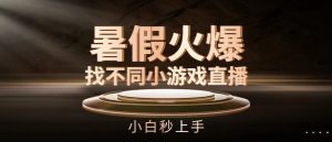 暑假火爆找不同小游戏直播间,小白秒上手【揭秘】-铭创资源库
