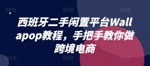 西班牙二手闲置平台Wallapop教程,手把手教你做跨境电商-铭创资源库