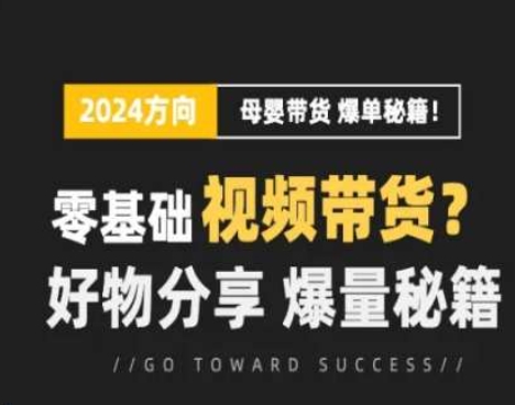 短视频母婴赛道实操流量训练营，零基础视频带货，好物分享，爆量秘籍-铭创资源库