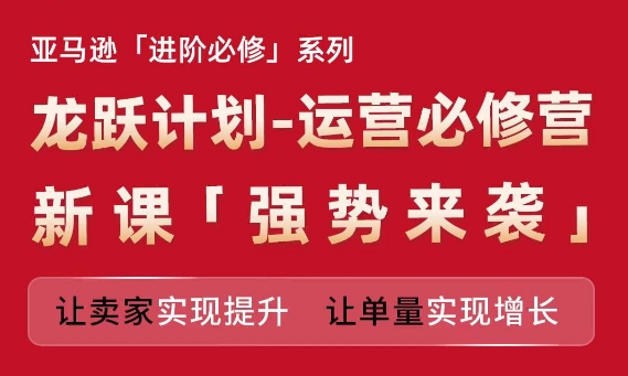 亚马逊进阶必修系列，龙跃计划-运营必修营新课，让卖家实现提升 让单量实现增长-铭创资源库