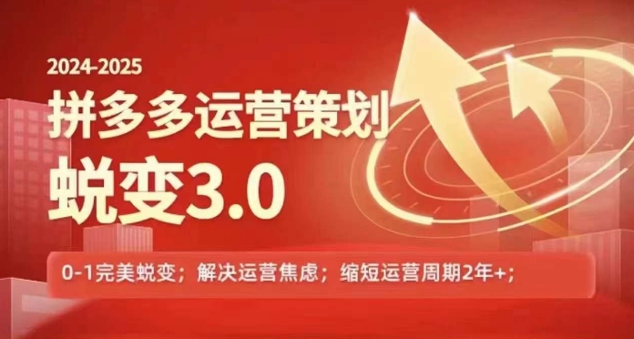 2024-2025拼多多运营策略蜕变3.0，0~1完美蜕变，解决信息焦虑-铭创资源库