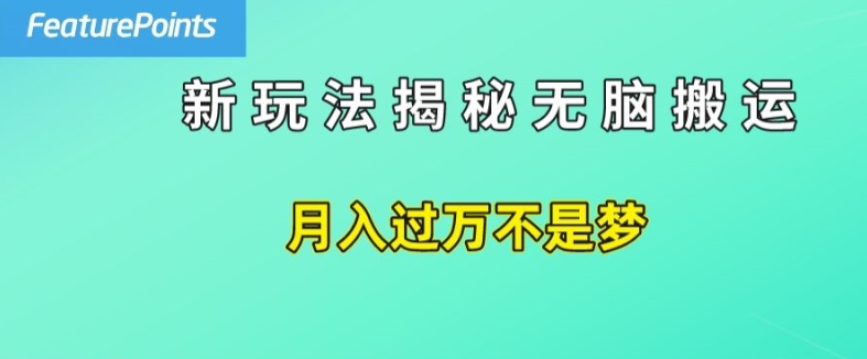 简单操作，每天50美元收入，搬运就是赚钱的秘诀【揭秘】-铭创资源库