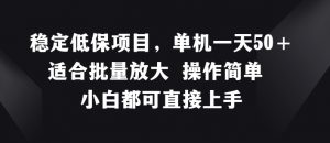 稳定低保项目,单机一天50+适合批量放大 操作简单 小白都可直接上手【揭秘】-铭创资源库
