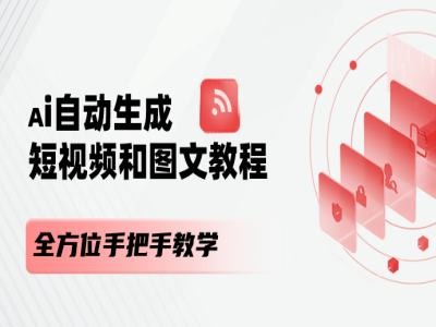AI自动生成短视频和图文课程，全方位手把手教学-铭创资源库