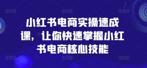 小红书电商实操速成课,让你快速掌握小红书电商核心技能-铭创资源库