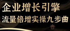 企业增长引擎流量倍增实操九步曲,一套课程帮你找到快速、简单、有效、可复制的获客+变现方式,-铭创资源库