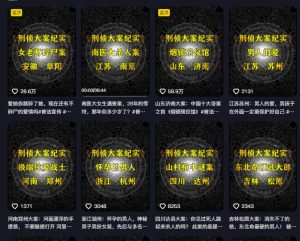 大案纪实解说课,2024年最新抖音大案教学教程-铭创资源库