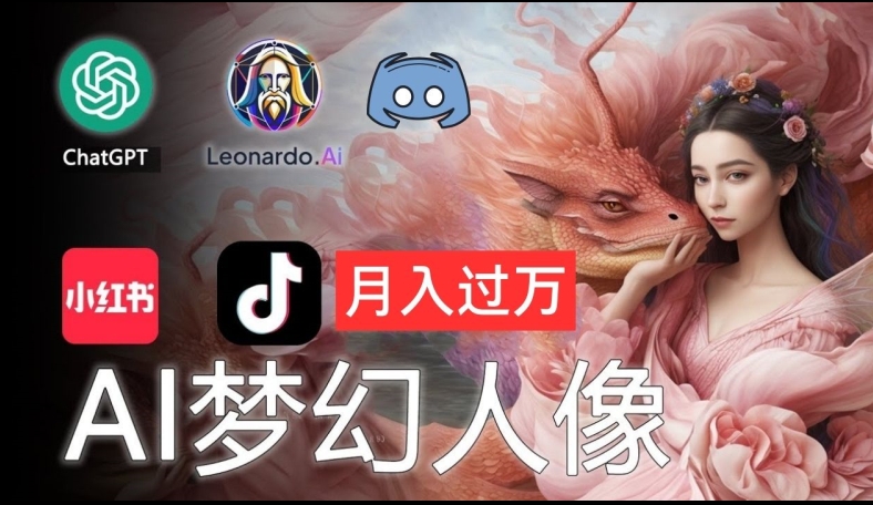 AI摄影梦幻人像：零基础也能月入过万的秘密【揭秘】-铭创资源库