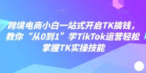 跨境电商小白一站式开启TK搞钱,教你“从0到1”学TikTok运营轻松掌握TK实操技能-铭创资源库