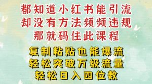 小红书靠复制粘贴一周突破万级流量池干货,以减肥为例,每天稳定引流变现四位数【揭秘】-铭创资源库