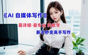 AI自媒体文章创作全网最详细教程,新手秒变写作高手,多方位发展-铭创资源库