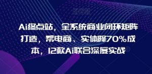Ai终点站,全系统商业闭环矩阵打造,帮电商、实体降70%成本,12款Ai联合深度实战【0906更新】-铭创资源库