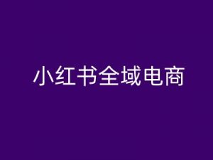 小红书全域电商,小红书电商教程-铭创资源库
